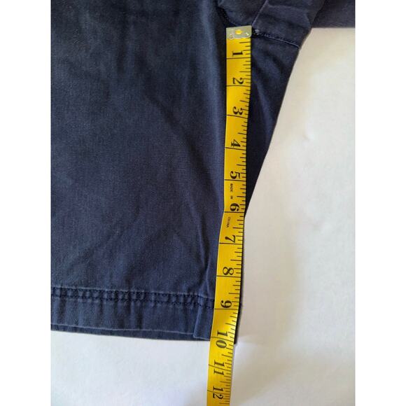 Izod Saltwater Mens Blue Flat Front Chino Casual Short Size 32 - Picture 3 of 6